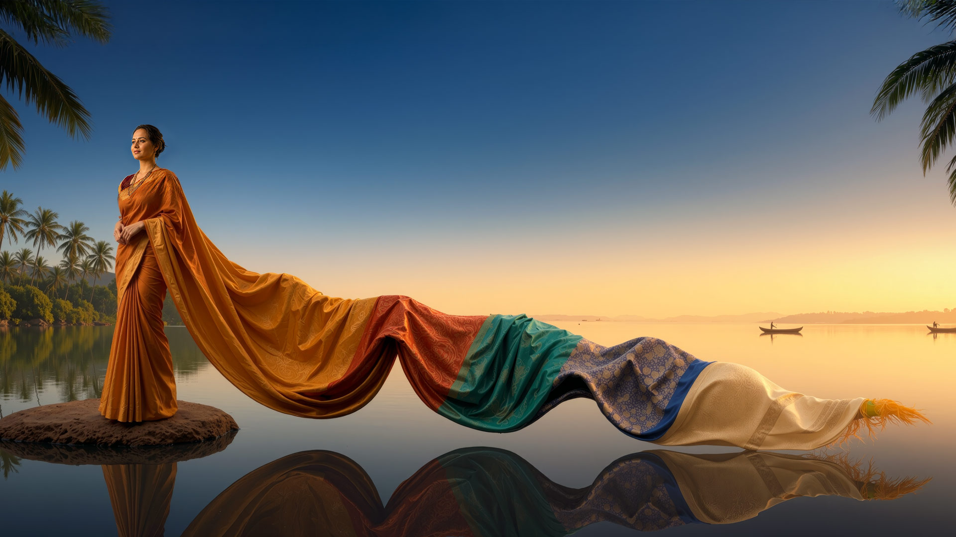 Kasavu Saree Background